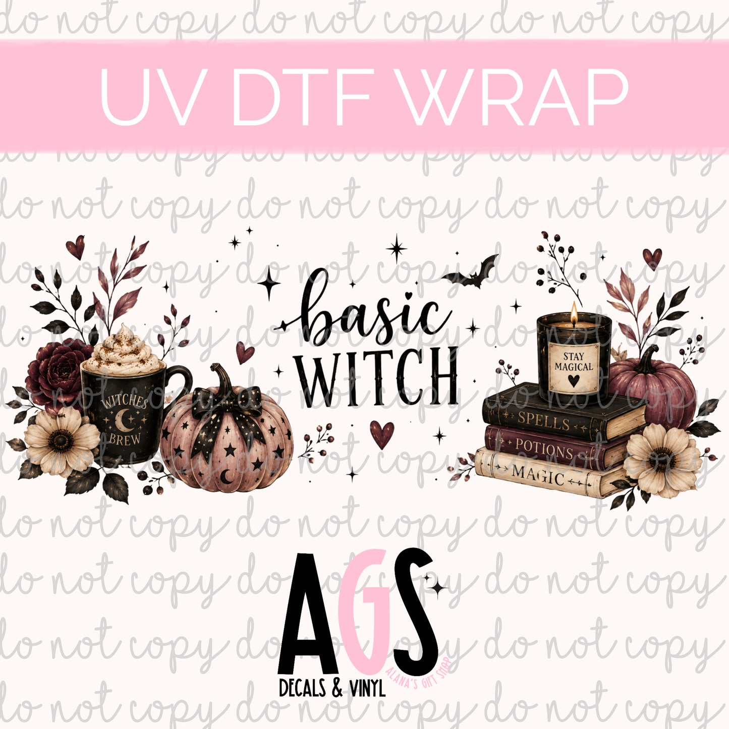 UV DTF WRAP 192 Basic Witch - August Sub Box