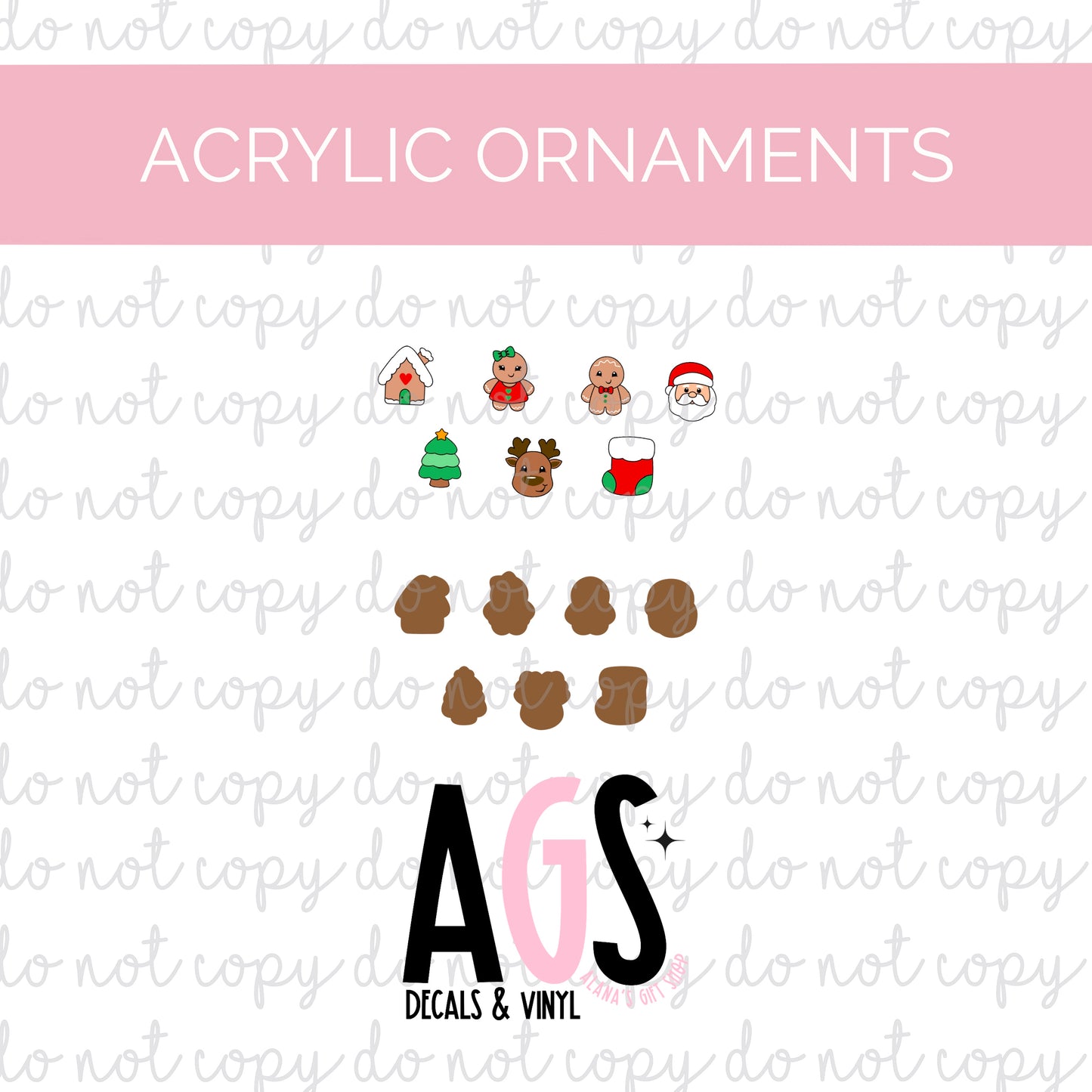 Acrylic Ornament Holiday Shaker 2