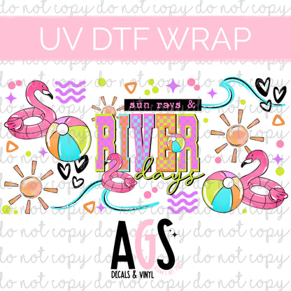 UV DTF WRAP 002 Pool Days - River Days - Lake Days