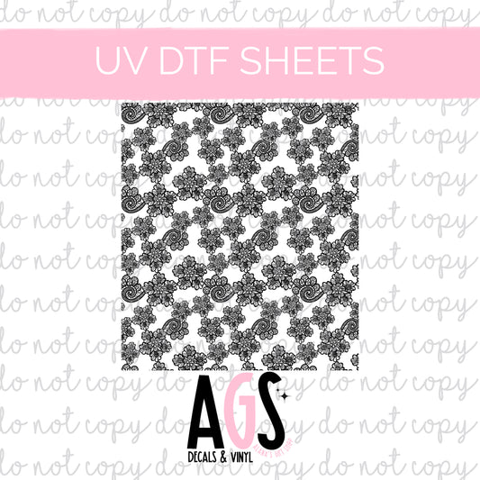 UV DTF SHEET - Floral Paisley