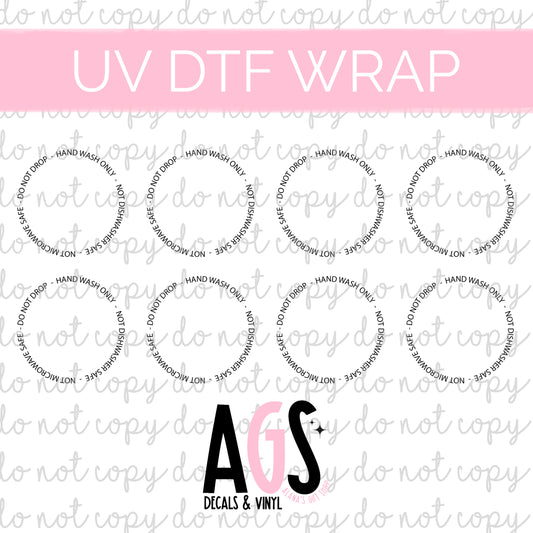 UV DTF WRAP- 022 Tumbler Bottoms