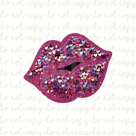 DECAL 224 Glitter Lips