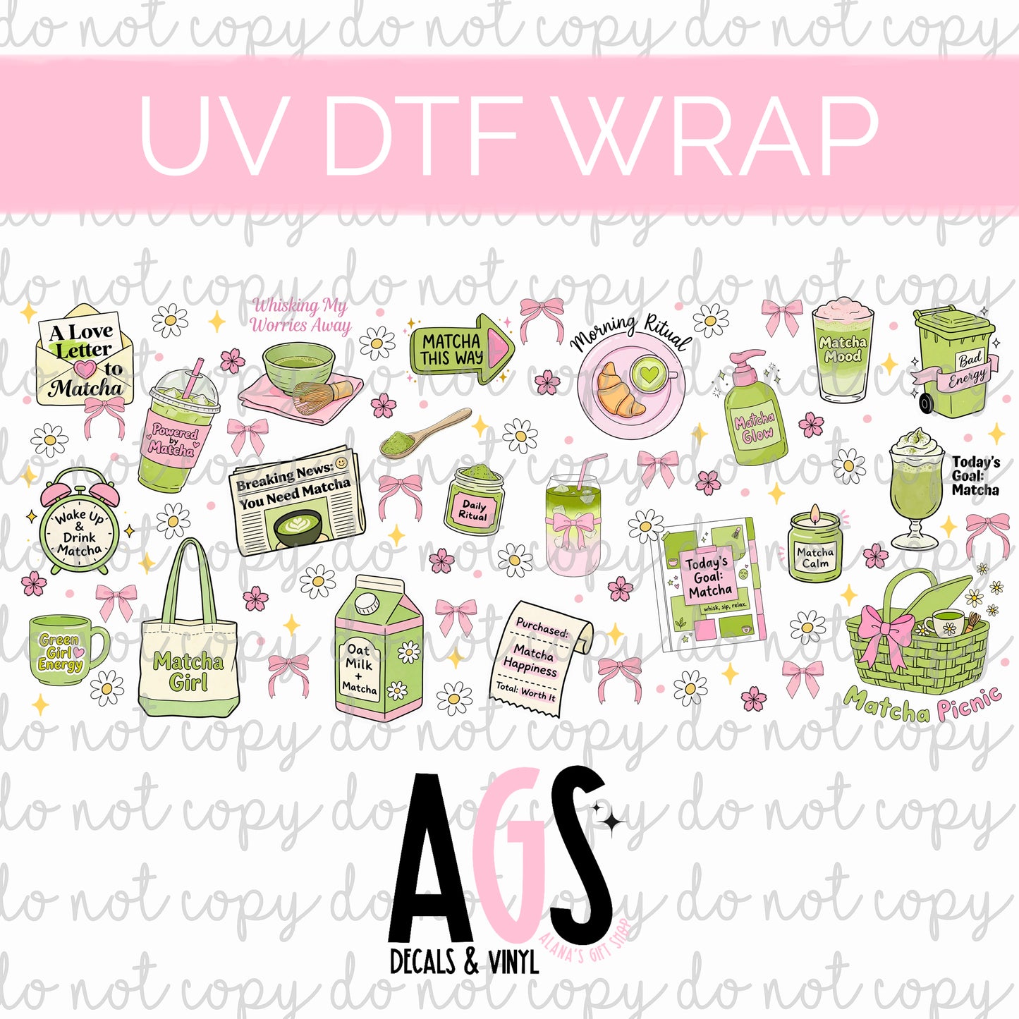 UV DTF WRAP 150 Matcha & More Matcha