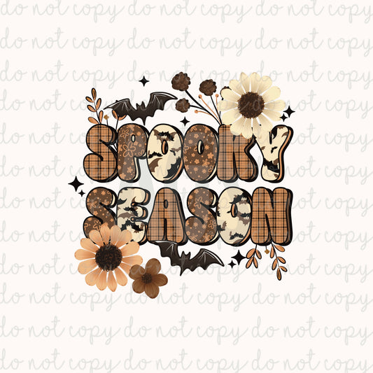 DECAL 255 Spooky Season With Bat Floral