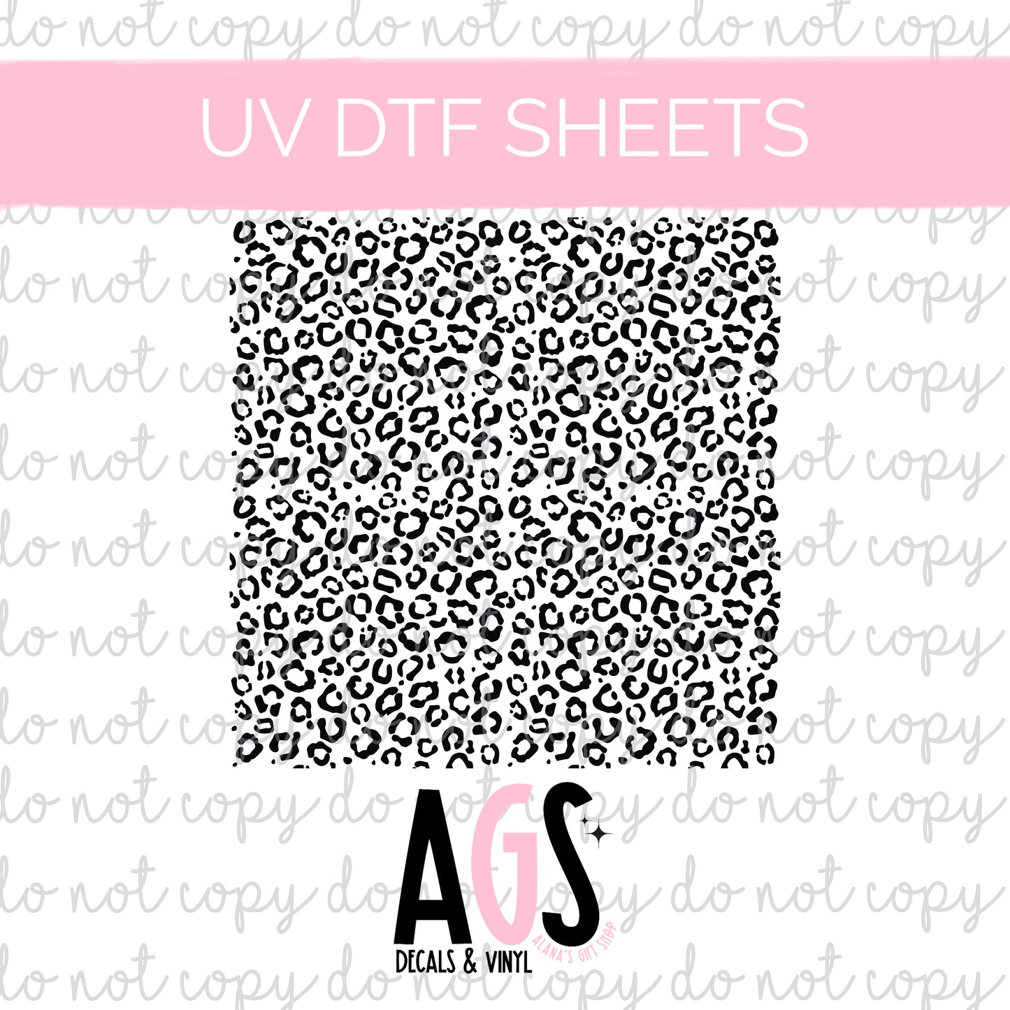 UV DTF SHEET Small Leopard Print Sheet