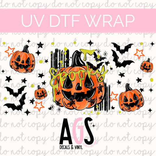 UV DTF WRAP 180 Spooky Star Pumpkin