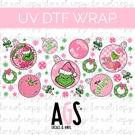 UV DTF WRAP 115 Green Man Ornaments