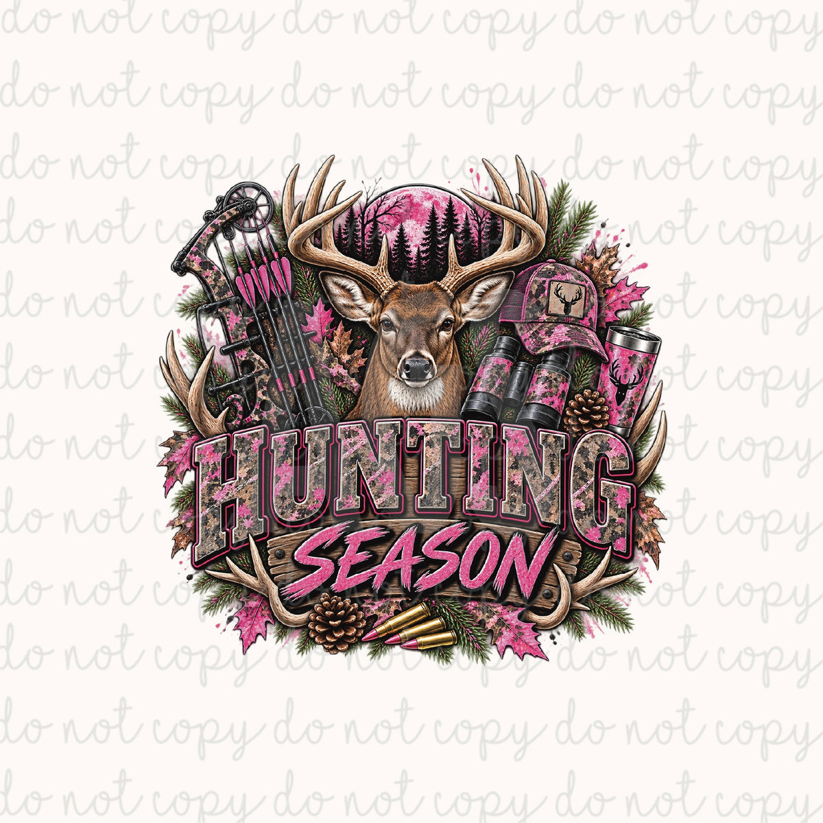 DECAL 276 Hunting Season Pink Camo