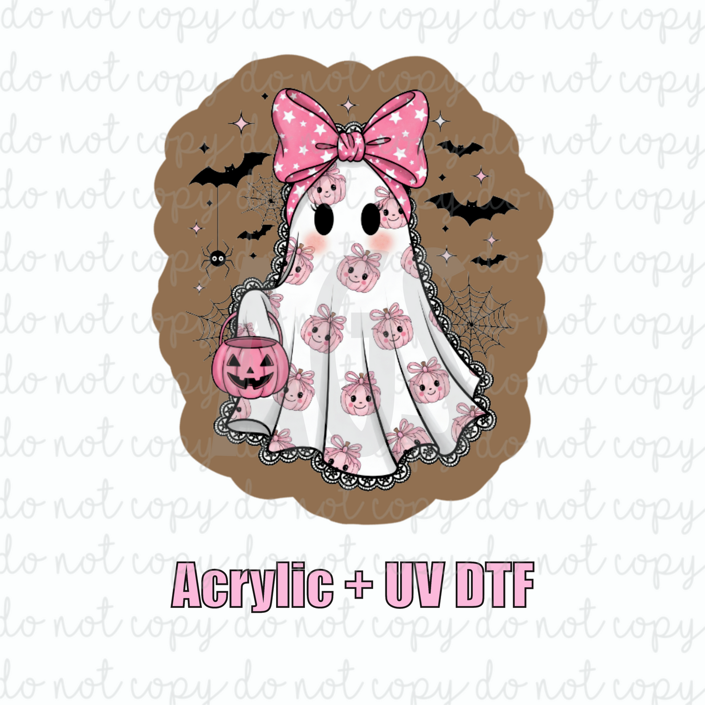 ACRYLIC + UVDTF 21 Cute Bow Ghostie