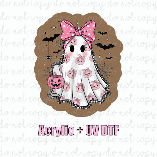 ACRYLIC + UVDTF 21 Cute Bow Ghostie