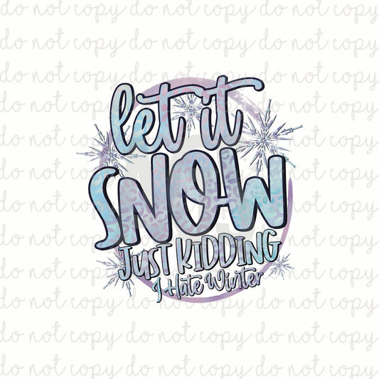 DECAL 198 Let It Snow JK