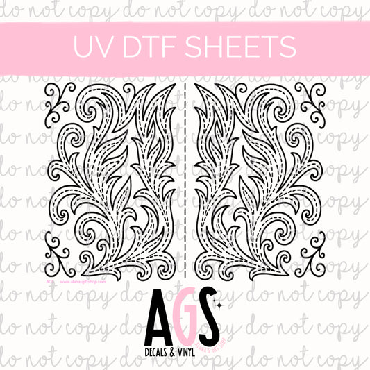 UV DTF SHEET 031 Leather Stitching