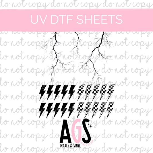 UV DTF SHEET- Lightening