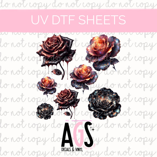 UV DTF SHEET 55 Roses