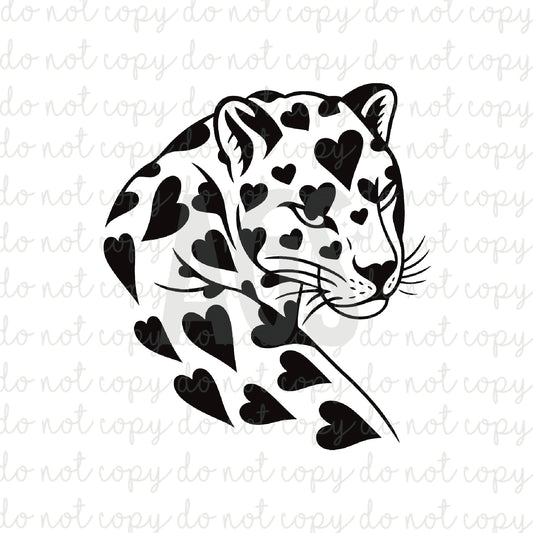 DECAL 235 Leopard W/ Heart Spots