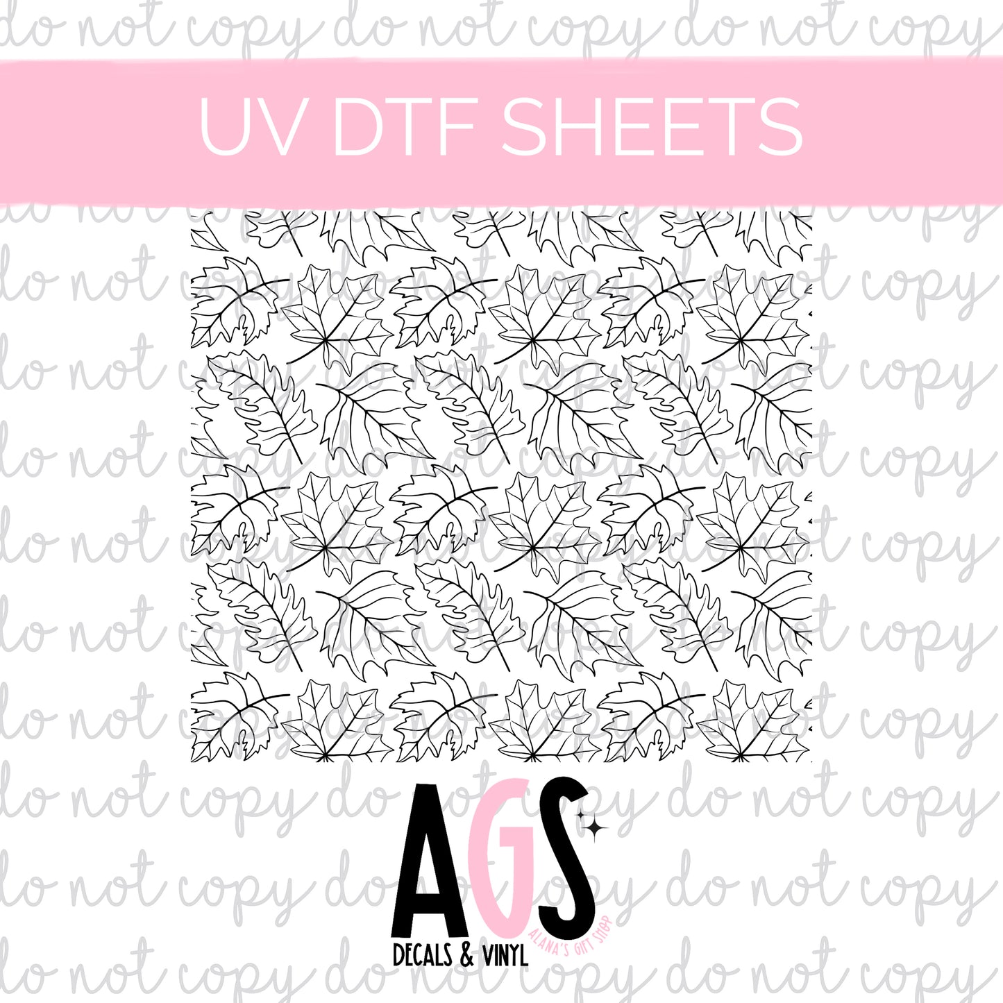 UV DTF SHEET- Leaf Sheet