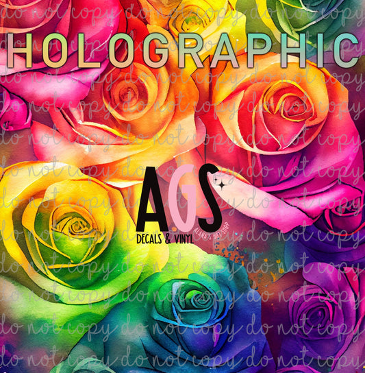 1201 Rainbow Roses - HOLOGRAPHIC