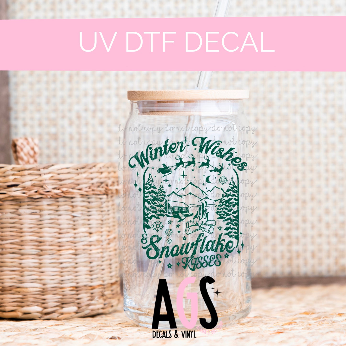 UV DTF DECAL- 014 Winter Wishes