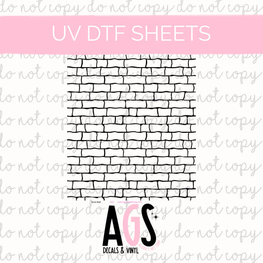 UV DTF SHEET 063 Brick Wall