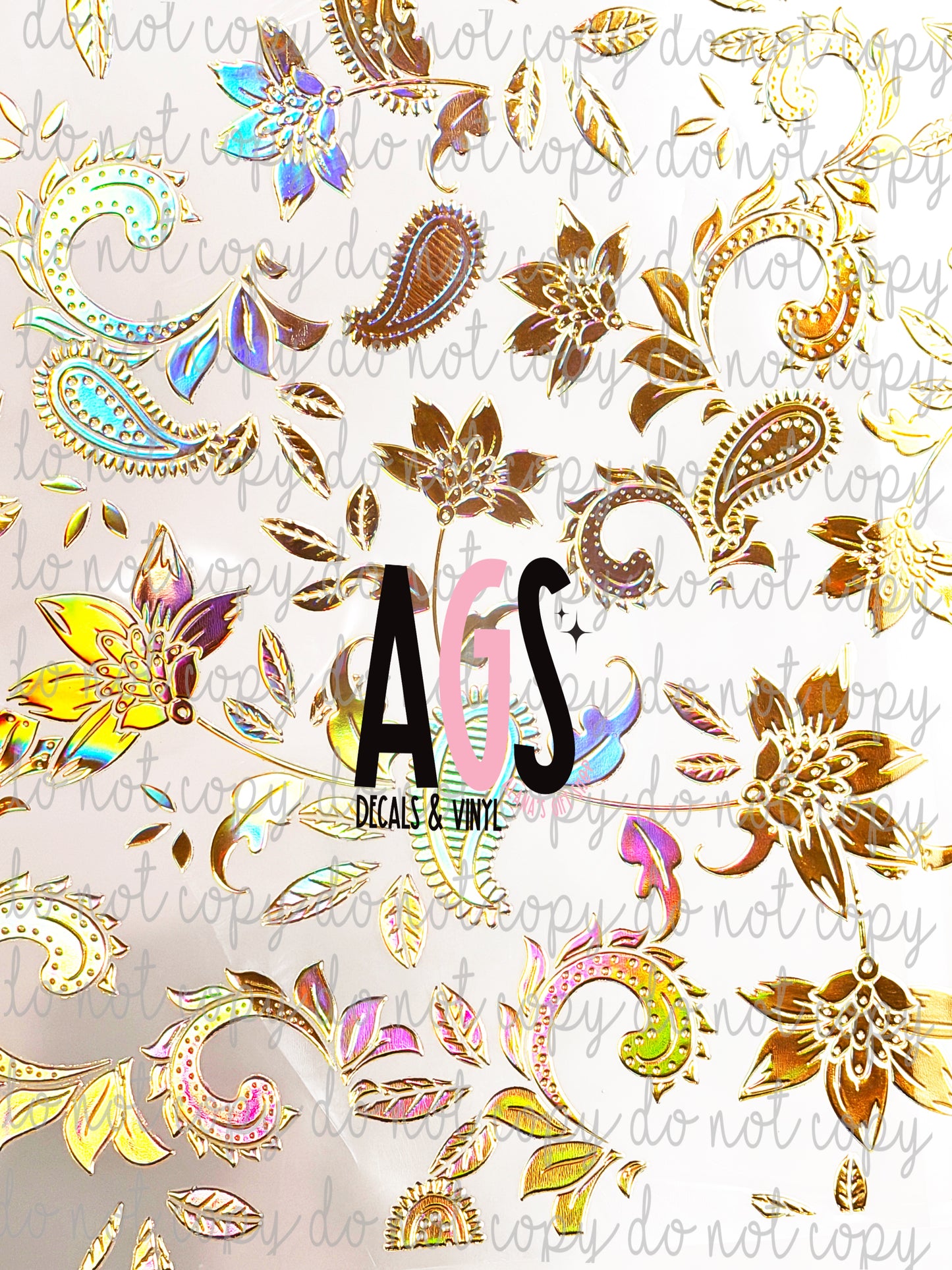 METALLIC UV DTF SHEET 018 Embellish - Gold Prism