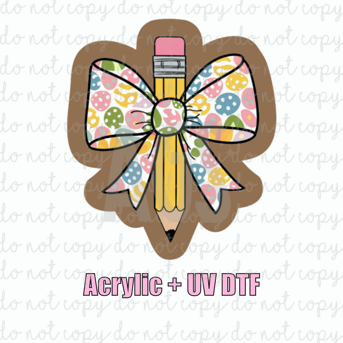 ACRYLIC + UVDTF 17 Easter Pencil Bow