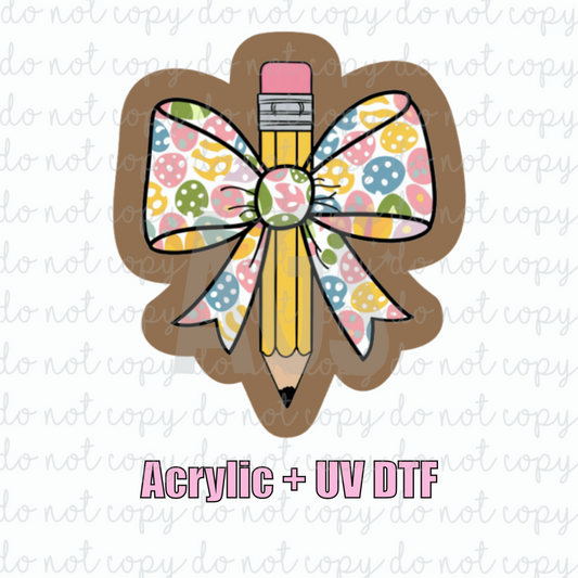 ACRYLIC + UVDTF 17 Easter Pencil Bow