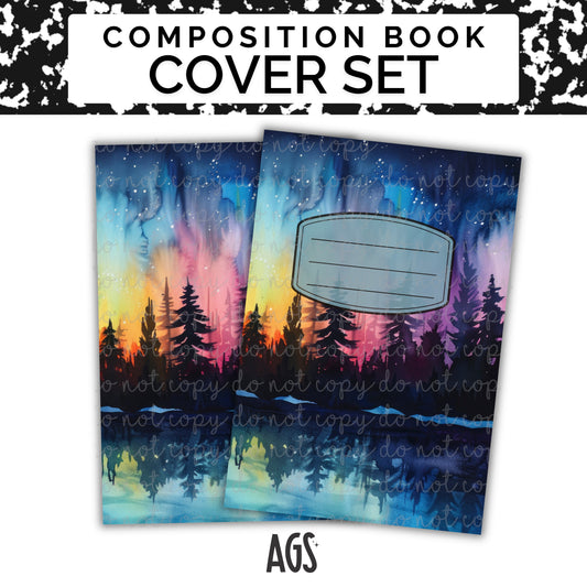 COMPOSITION NOTEBOOK COVER SET - 053 Northern Lights