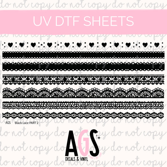 UV DTF SHEET 099 Black Lace Part 2