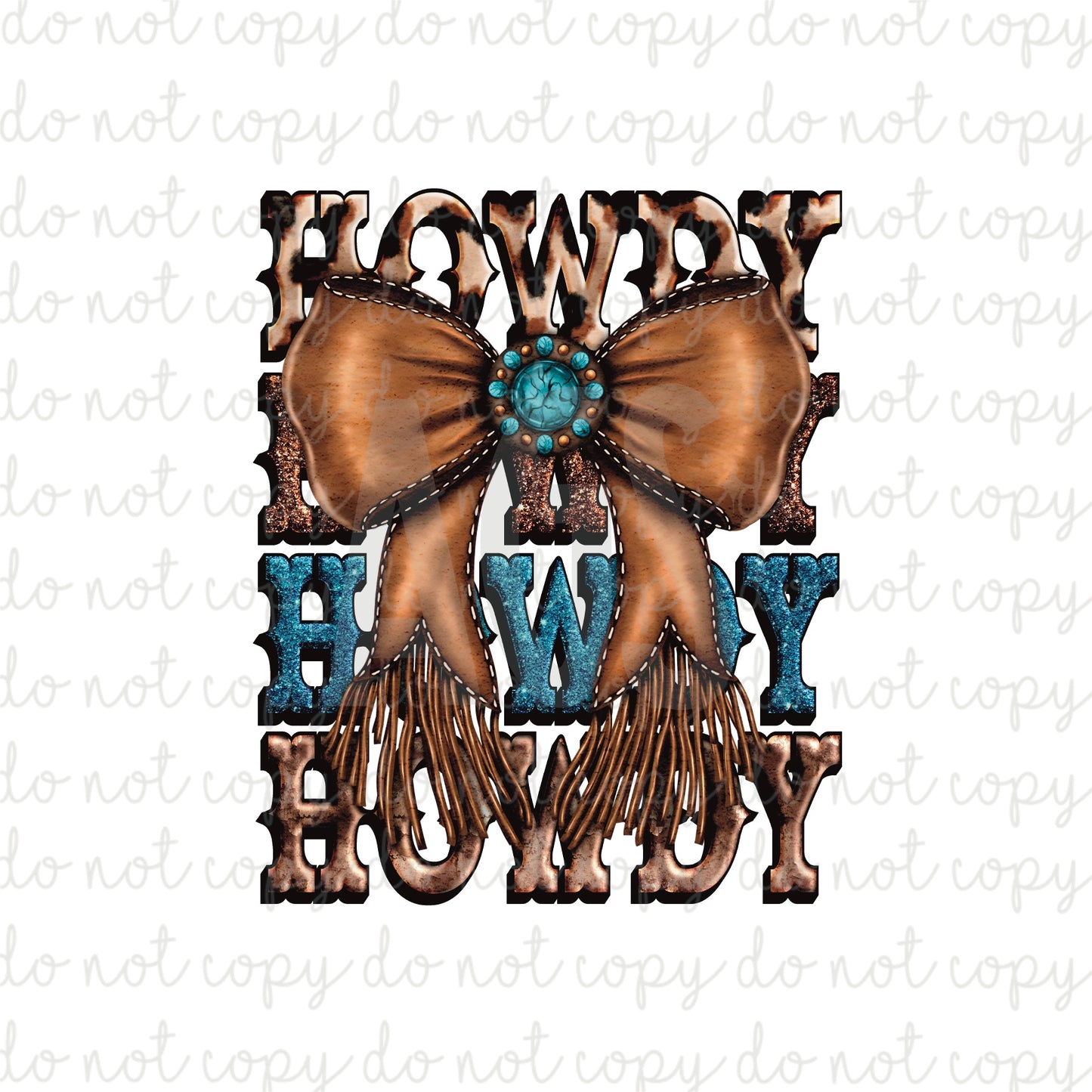 DECAL 051 Howdy Leather Bow