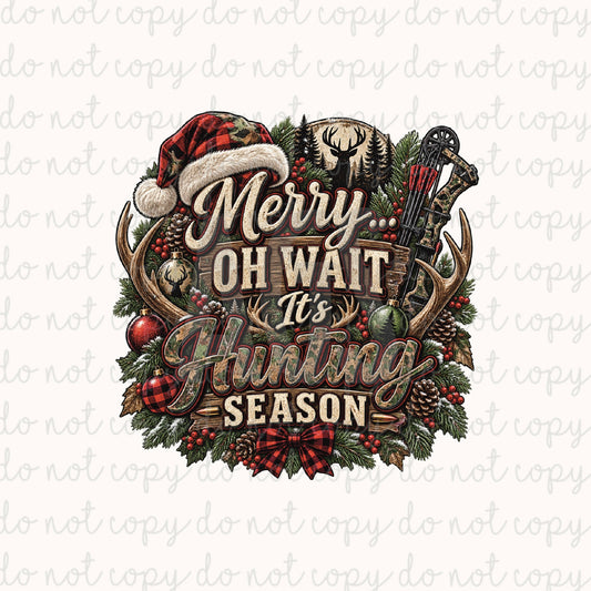 DECAL 277 Merry Hunting Season