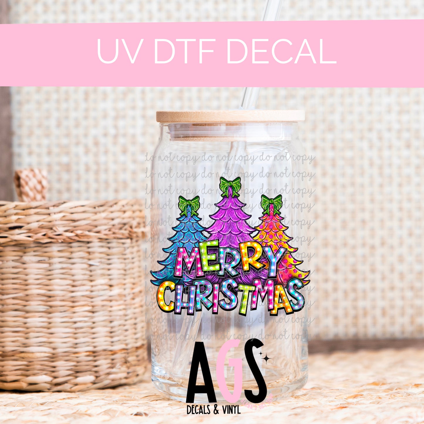 UV DTF DECAL- 025 Merry Christmas