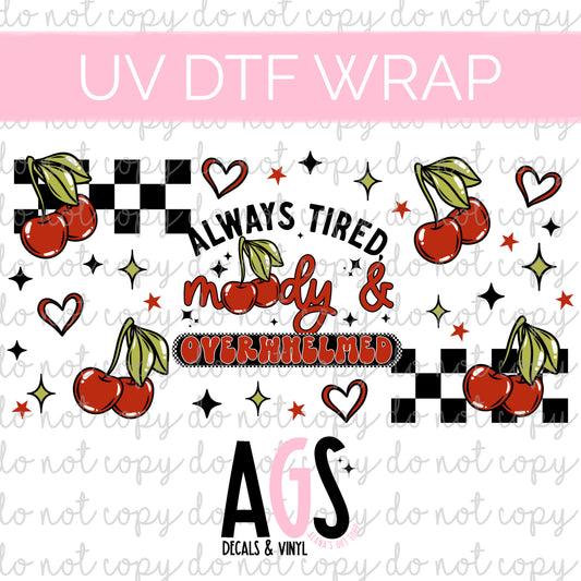 UV DTF WRAP 017 Moody Cherries