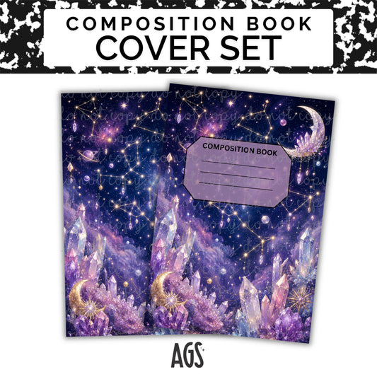 COMPOSITION NOTEBOOK COVER SET - 043 Zodiac Crystals