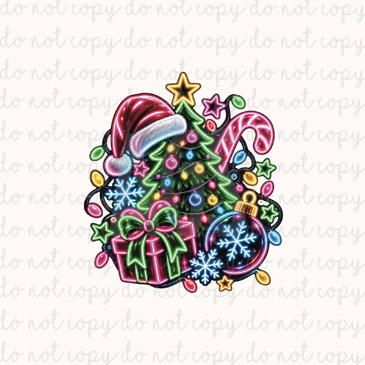 DECAL 282 Neon Christmas