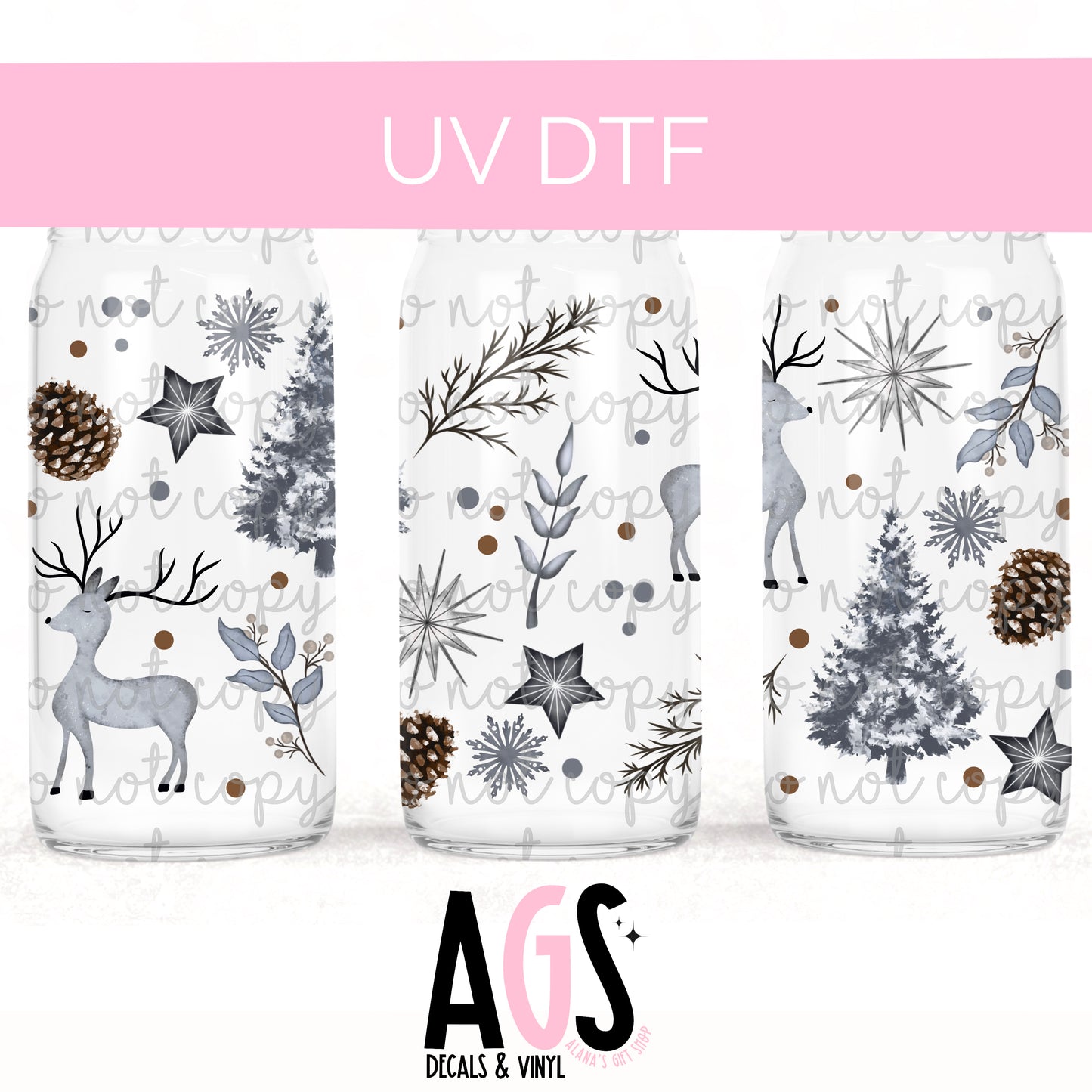 UV DTF WRAP-036 Winter Deer