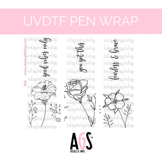 PEN WRAP 015 - Affirmations Nov UVDTF Box