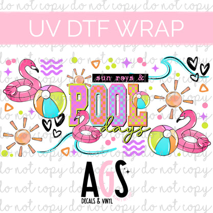 UV DTF WRAP 002 Pool Days - River Days - Lake Days
