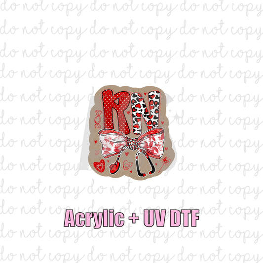 ACRYLIC + UVDTF 10 Valentines Day RN