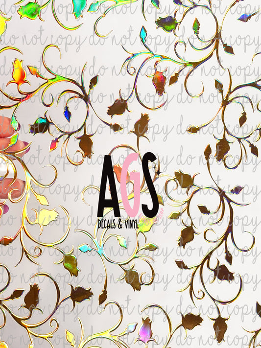 METALLIC UV DTF SHEET 011 Rosette - Gold Prism