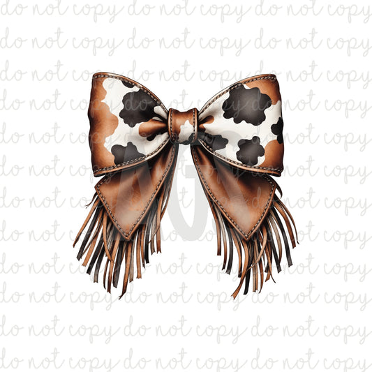 DECAL 233 Leather & Cowprint Bow