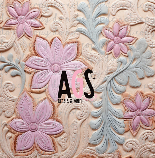 1896 Pastel Tooled Leather