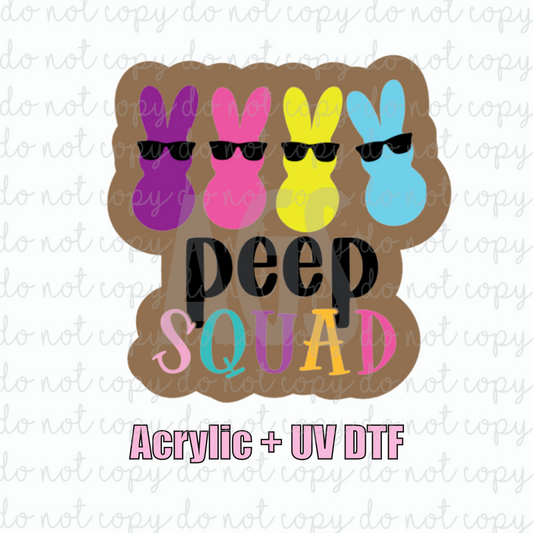 ACRYLIC + UVDTF 20 Peep Squad