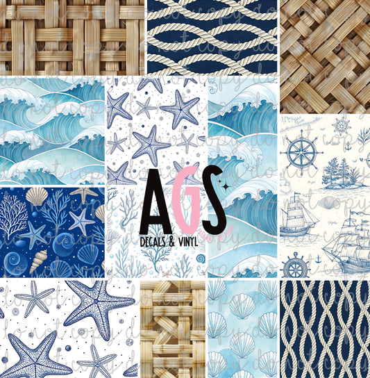 2337 Nautical Beach House Patchwork