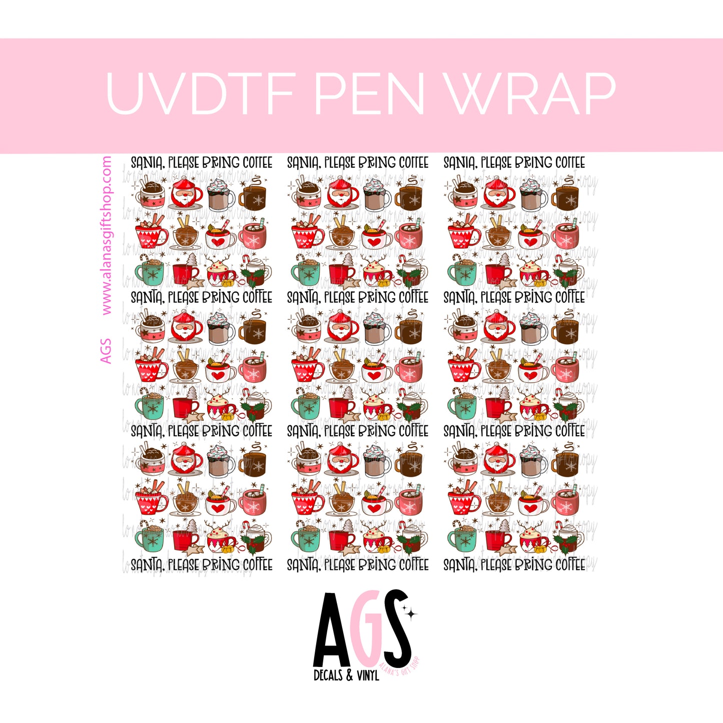 PEN WRAP 011 - Santa Please Bring Coffee