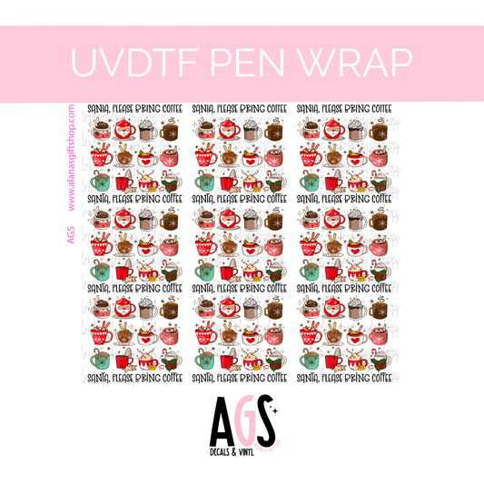 PEN WRAP 011 - Santa Please Bring Coffee