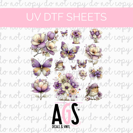UV DTF SHEET 061 Lavender Spring