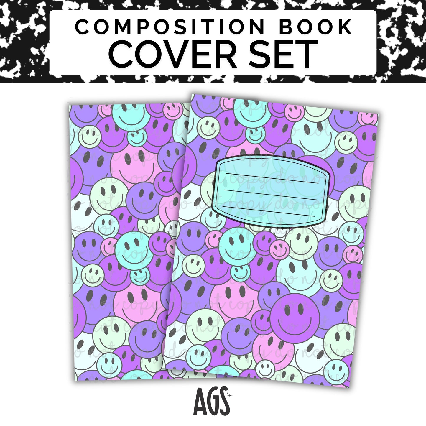 COMPOSITION NOTEBOOK COVER SET - 057 Happy Hour Smile