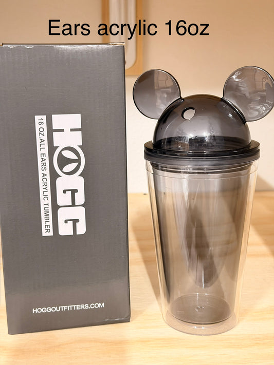 Mouse ears double wall acrylic - no hole - Hogg
