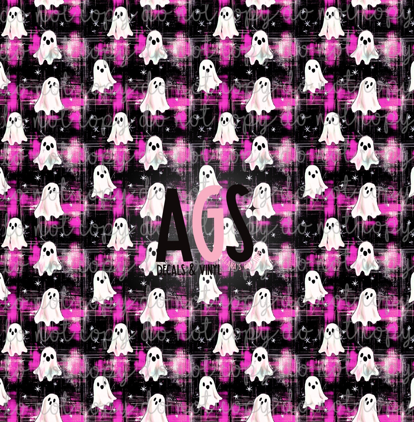 2373 Pink Plaid Ghosts