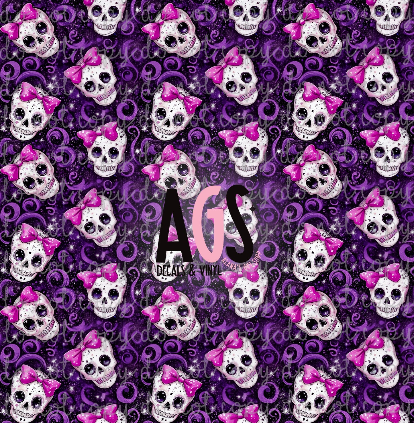 2375 Cute Swirly Skellies